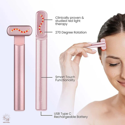 GlowLift 4-in-1 Red Light Therapy + Microcurrent Facial Wand